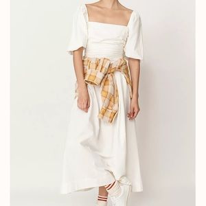 Free People Ain’t She A Beaut midi dress in white